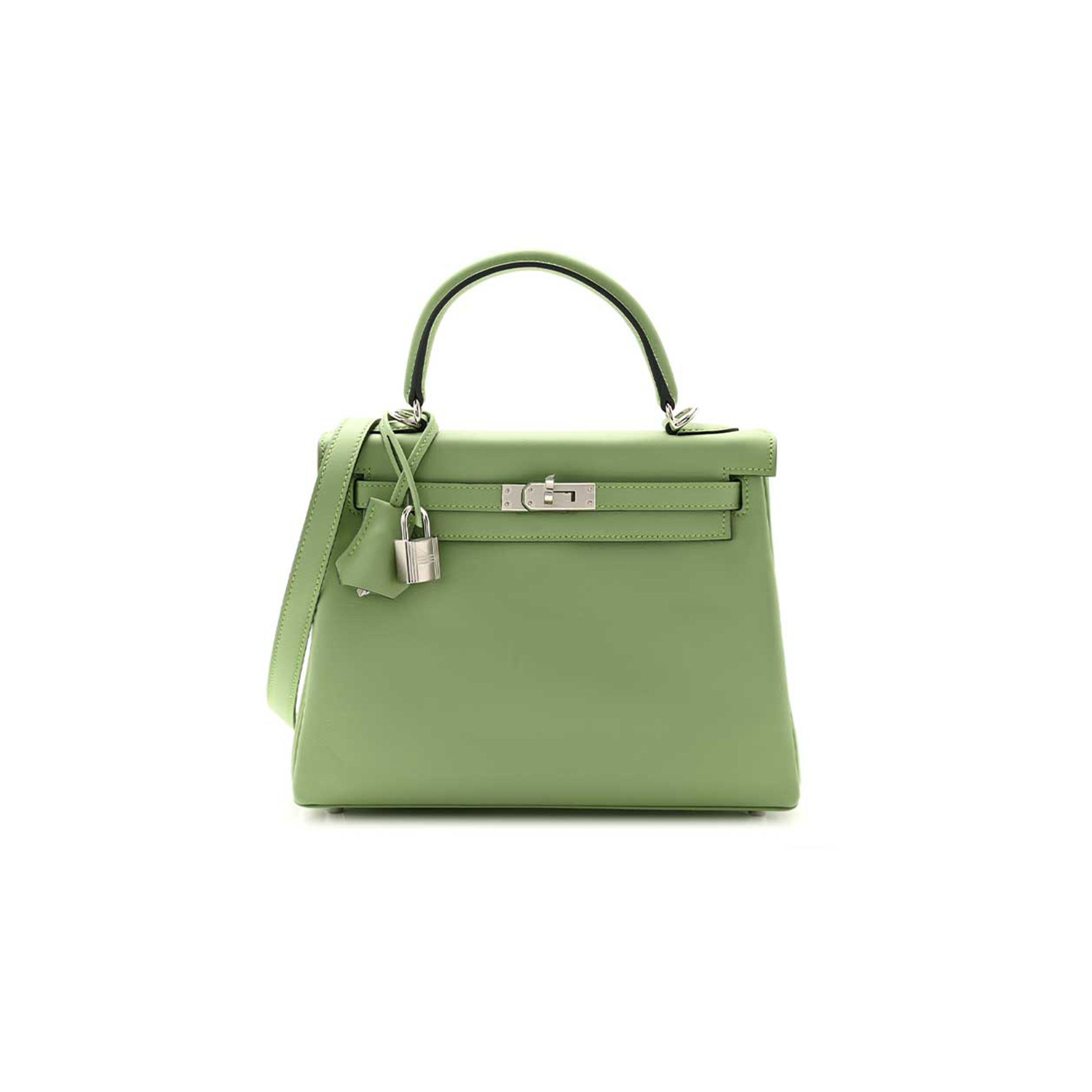 H**mes master kelly 32 swift avocado green silver buckle (32*23*10.5cm)